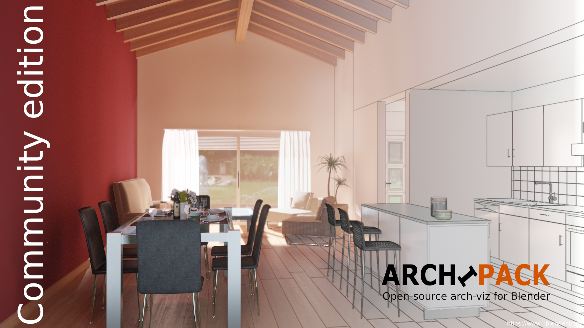 中文版-室内建筑可视化建模Blender插件 Gumroad – Archipack v2.6.0 Blender Addon