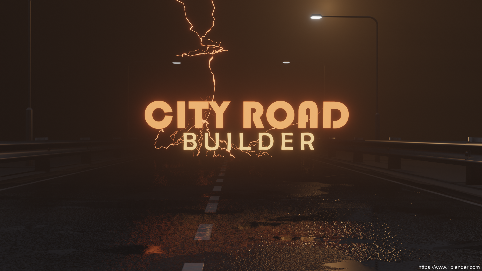 中文版Blender插件-城市道路街道建造大师景观建筑插件City Road Builder