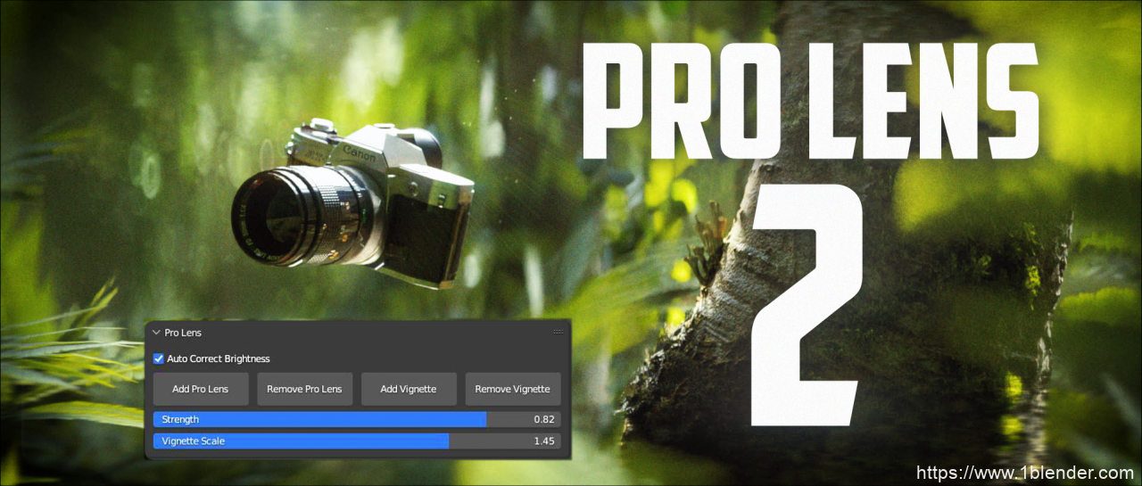 Blender插件-真实镜头散景背景虚化景深插件Pro Lens 2