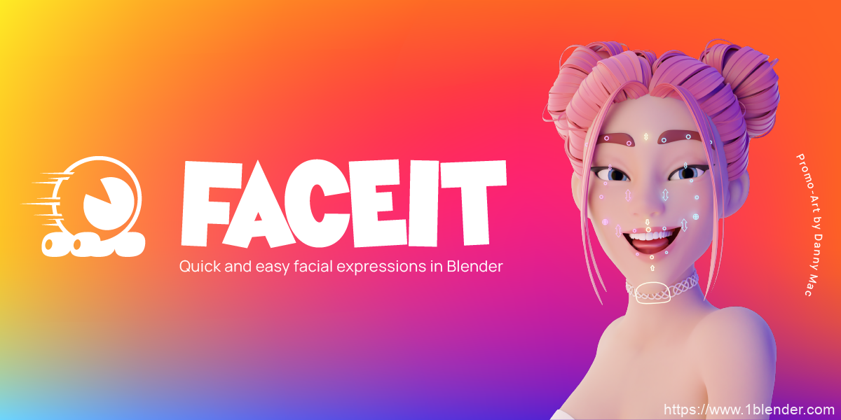 超强黑科技Blender插件-人像面部表情动作捕捉自动绑定工具Faceit v2.1.2