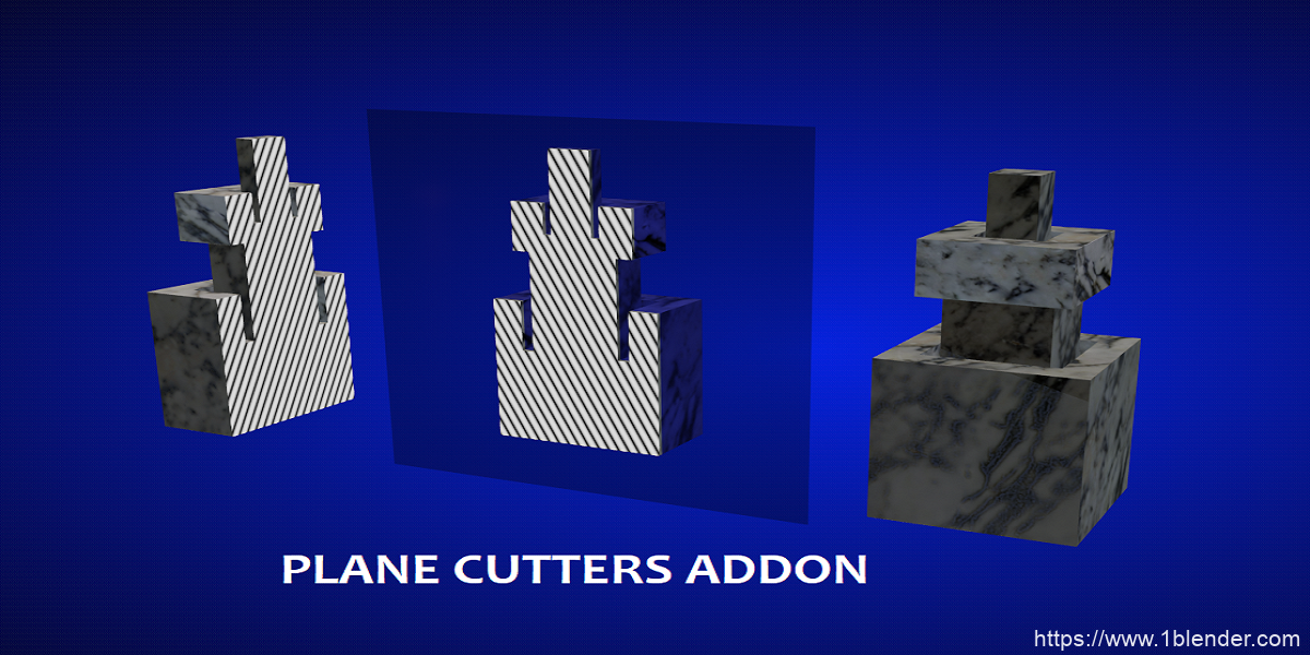 Blender中文版插件-一键切割隔断模型平面剖面横截面Plane Cutters v1.00