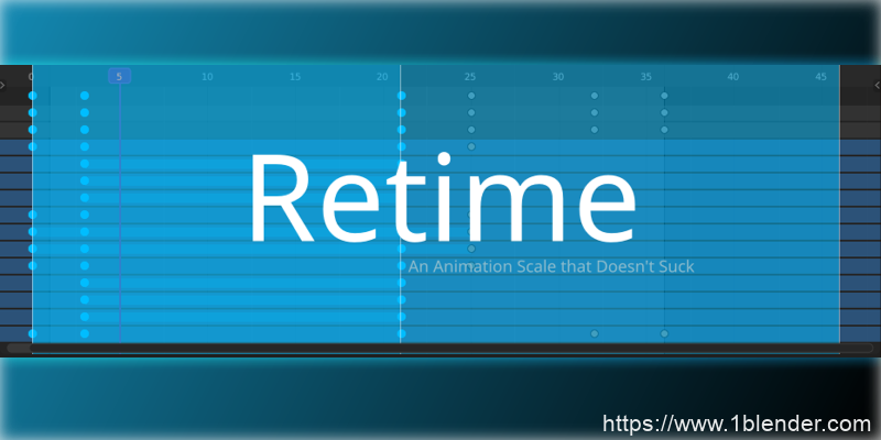 Blender插件-动画关键帧比例缩放重定时插件Retime v1.0.3