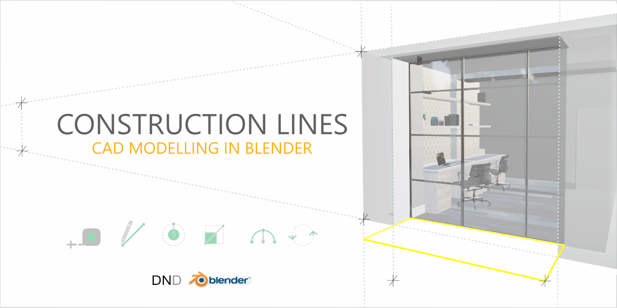 Blender插件-构造施工线精确CAD建模助手Construction Lines v0.9.6.5