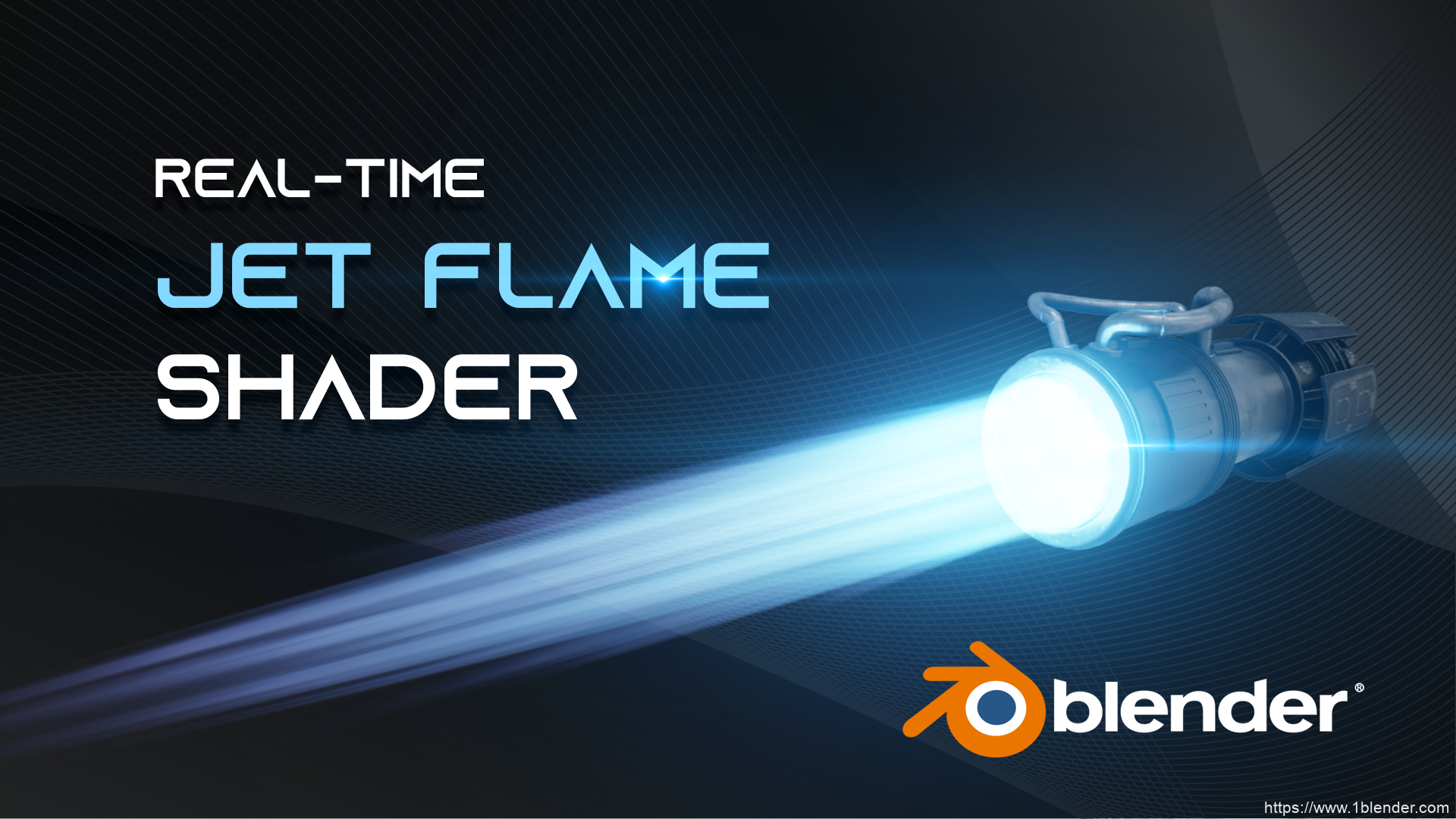 宇宙飞船科幻场景引擎喷射火焰Blender插件Jet Flame Blender Addon v1.0