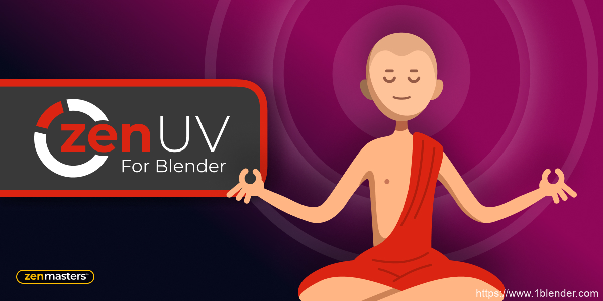 Blender插件-快速创建UV三维模型展UV插件Zen Uv V4.1.0.3 for Blender Easy UV