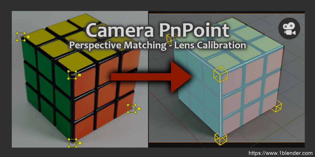 2D平面投射透视匹配摄像机镜头校准Blender插件Camera Pnpoint 0.0.5