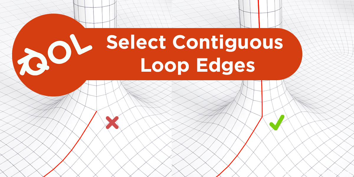 Blender选择连续循环边缘插件Qol Tools: Select Contiguous Loop Edges 1.0.4