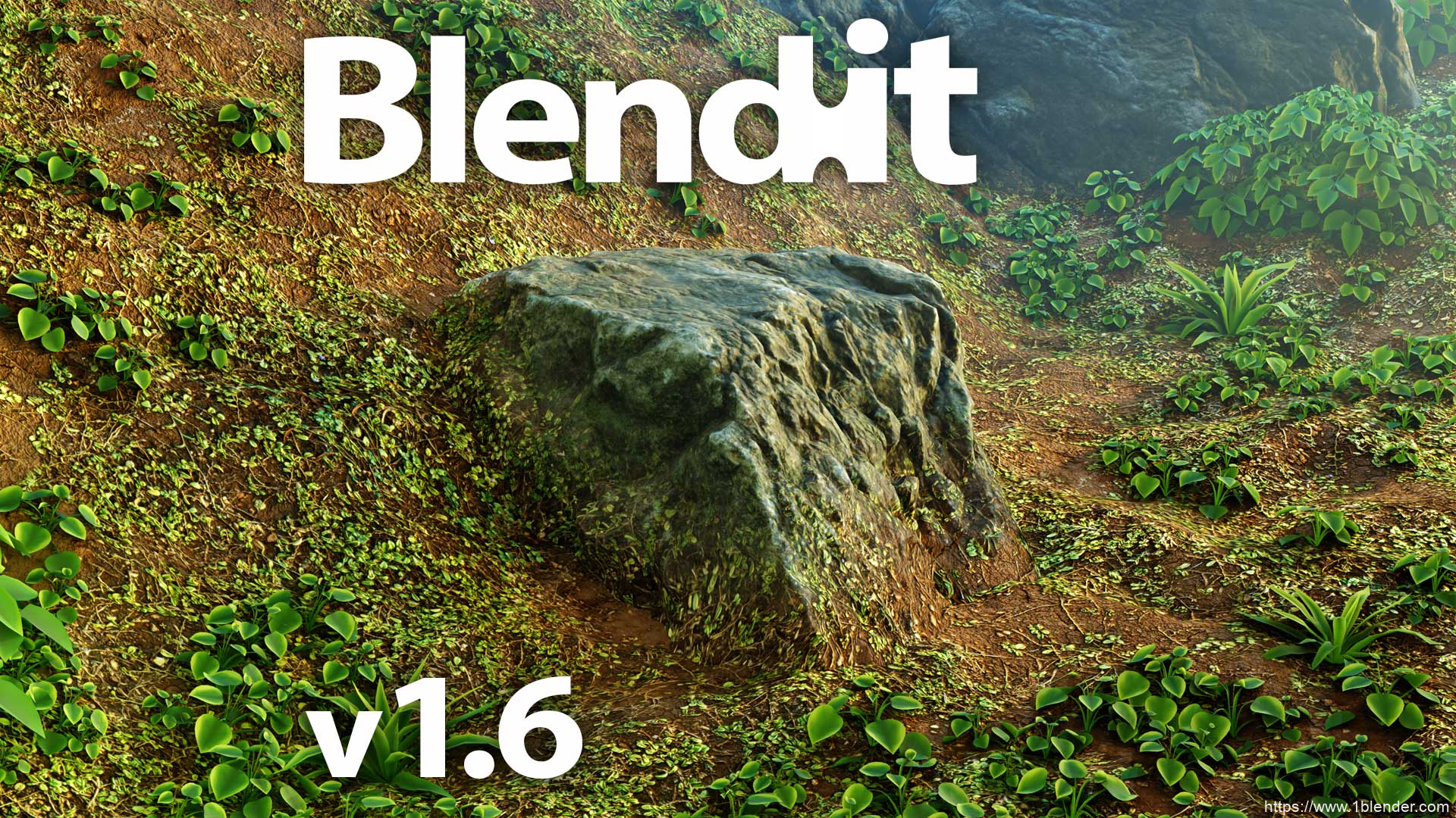 中文版-一键实时材质融合绑定动态混合Blender插件Blendit v1.6