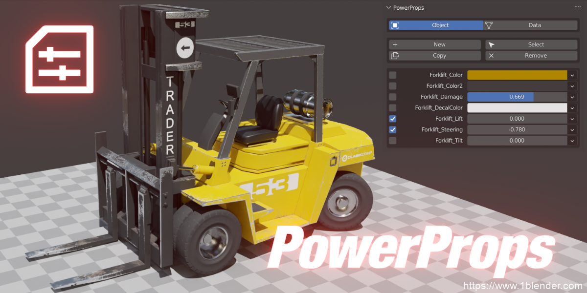 批量自定义属性功能管理应用Blender插件PowerProps v0.2.9