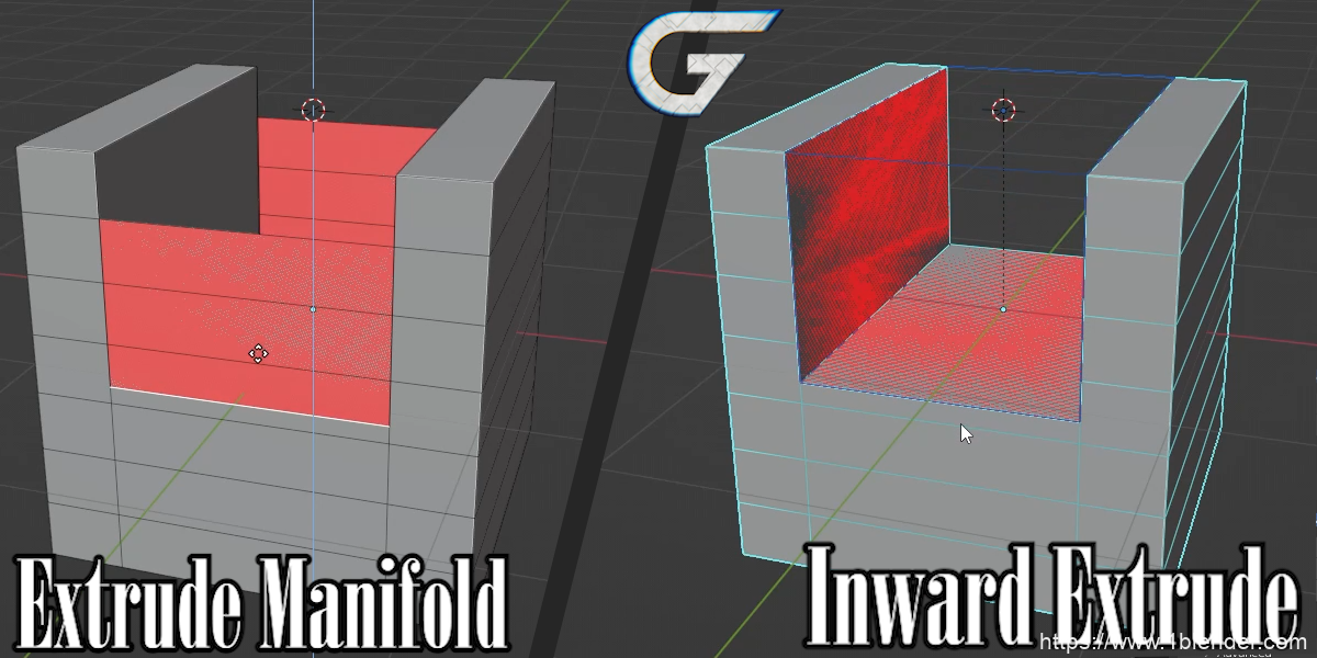 Blender模型向内挤出插件 Inward Extrude V1.0.2