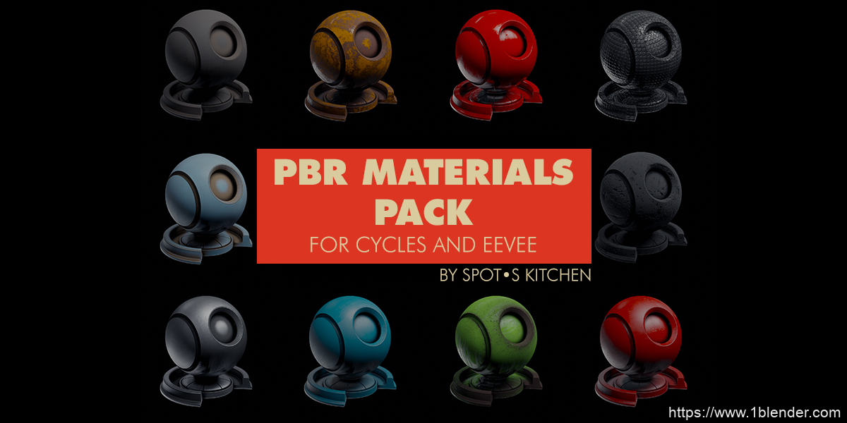 1000+抽象布料金属瓷砖程序化纹理Blender PBR材质预设包Pbr Materials 1000+