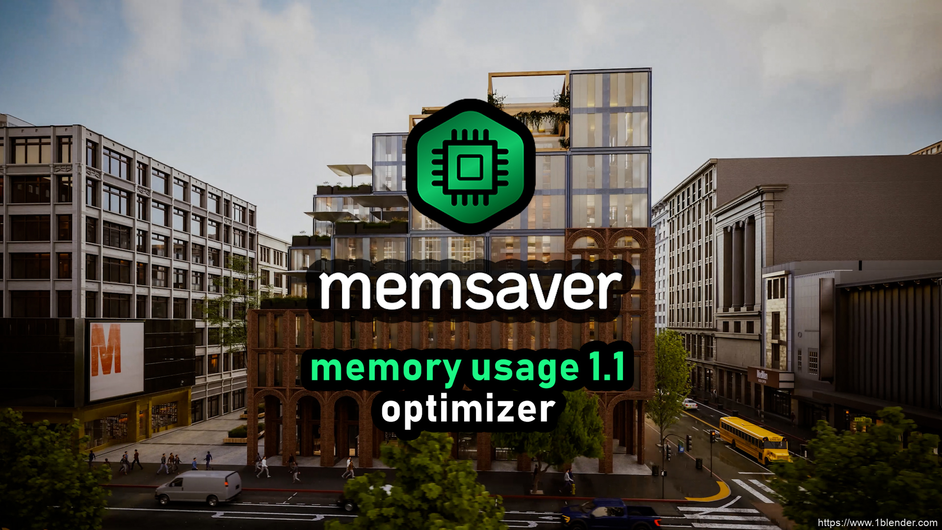 自适应图像调整内存优化Blender插件 Memsaver Memory Optimizer Vram Saver V1.1.0