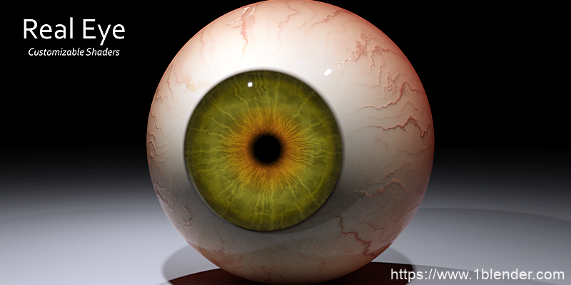 Blender逼真眼球着色器节点预设 Universal Human – Eye Shaders – 1.0 (Chris Jones)