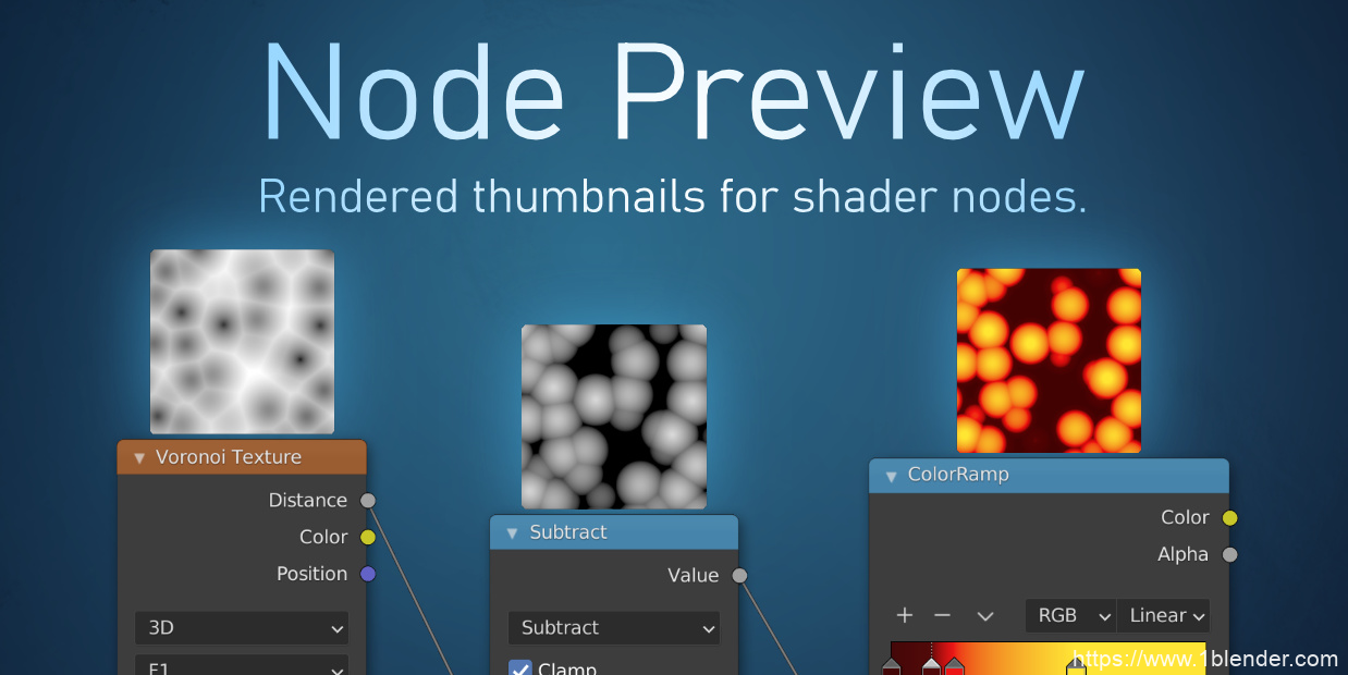 Node Preview v1.15 Mac/Win/Ubuntu节点缩略图可视化预览Blender插件